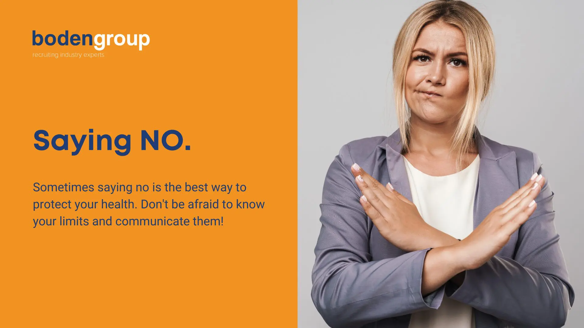 say no