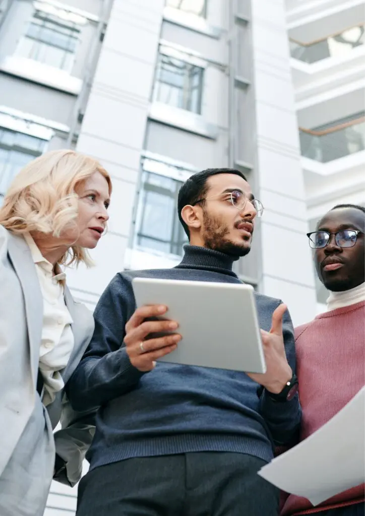 people working together