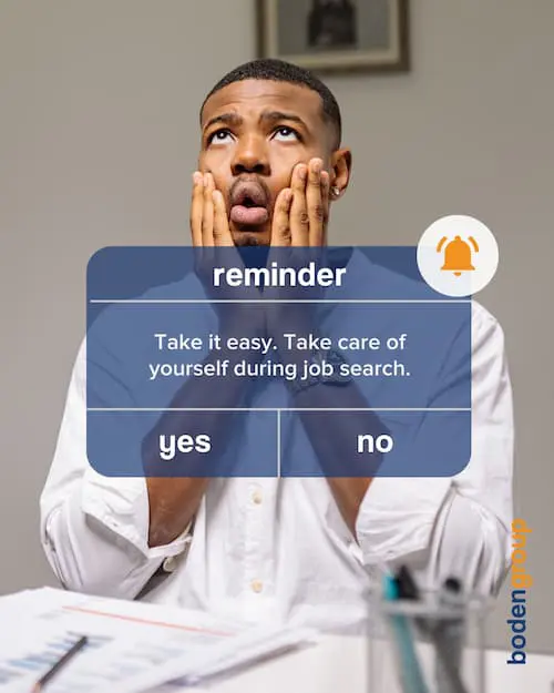 Reminder about the warning signs of job search anxiety